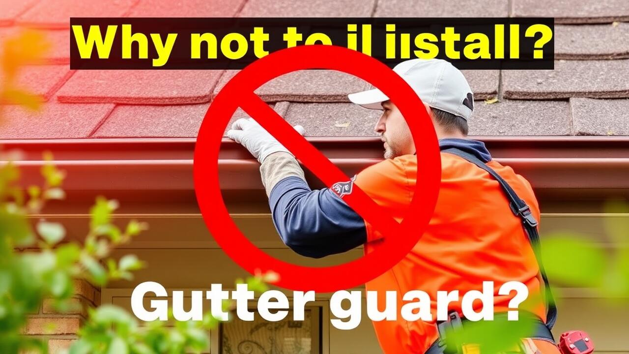 Why not to install gutter guard?